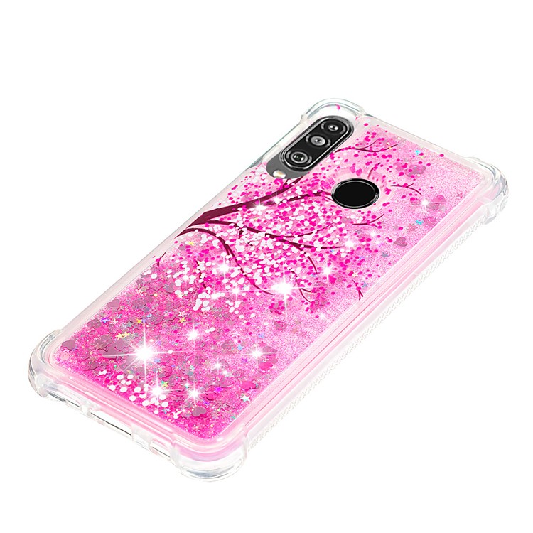 Liquid Glitter Powder Patterned Quicksand Shockproof TPU Back Case for Huawei P30 Lite / nova 4e - Tree-6