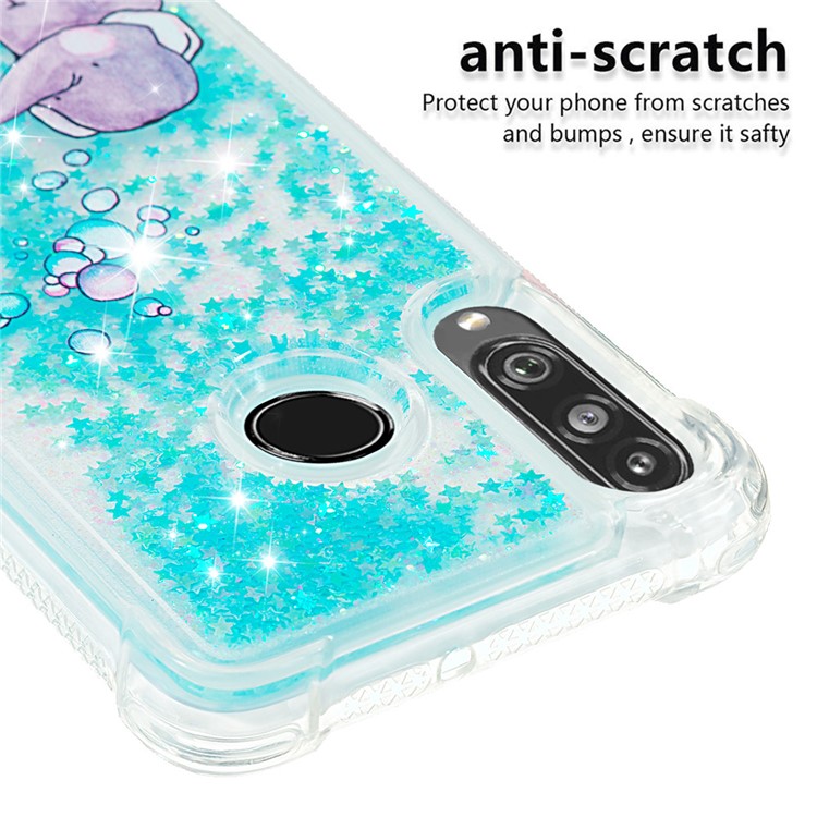Liquid Glitter Powder Patterned Quicksand Shockproof TPU Back Case for Huawei P30 Lite / nova 4e - Elephant-5