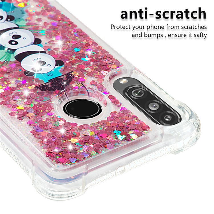 Liquid Glitter Powder Patterned Quicksand Shockproof TPU Back Case for Huawei P30 Lite / nova 4e - Panda-5