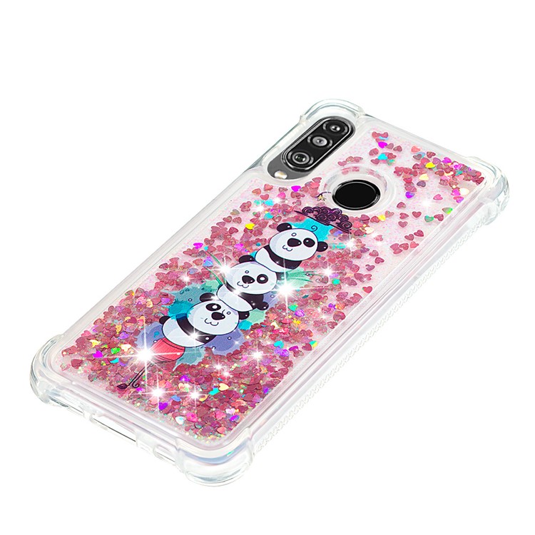 Liquid Glitter Powder Patterned Quicksand Shockproof TPU Back Case for Huawei P30 Lite / nova 4e - Panda-6