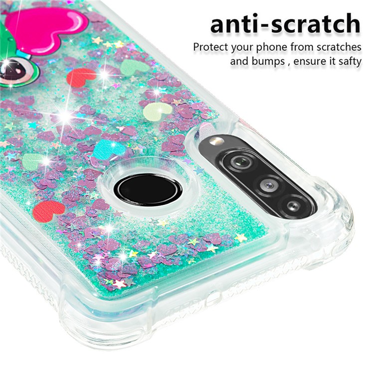 Liquid Glitter Powder Patterned Quicksand Shockproof TPU Back Case for Huawei P30 Lite / nova 4e - Hearts-5