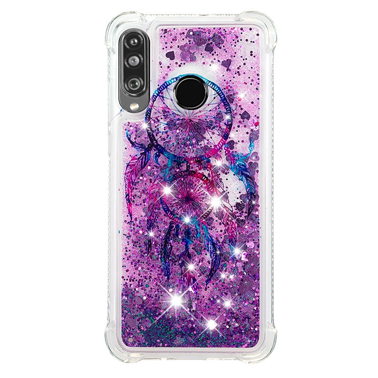 Liquid Glitter Powder Patterned Quicksand Shockproof TPU Back Case for Huawei P30 Lite / nova 4e - Blue Dream Catcher-2
