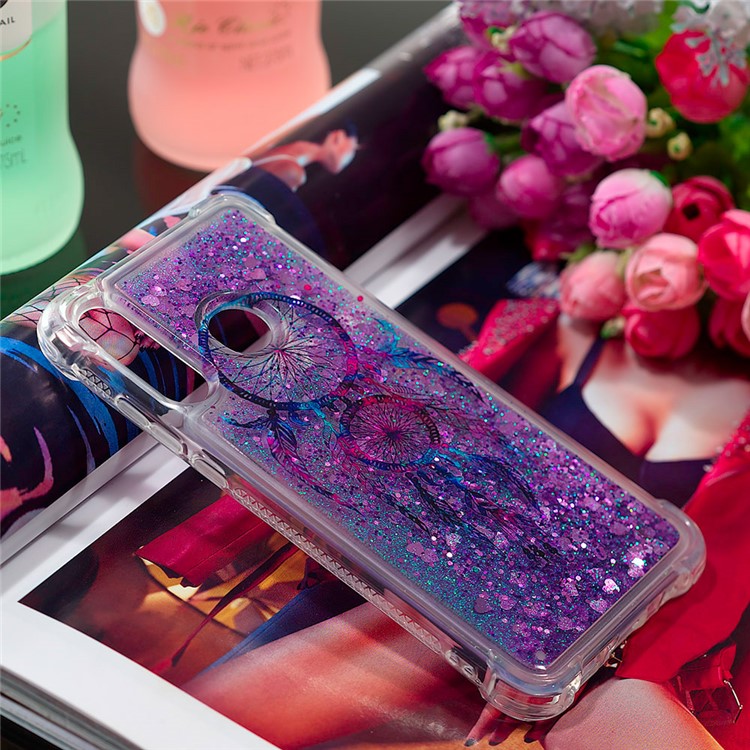 Liquid Glitter Powder Patterned Quicksand Shockproof TPU Back Case for Huawei P30 Lite / nova 4e - Blue Dream Catcher-7