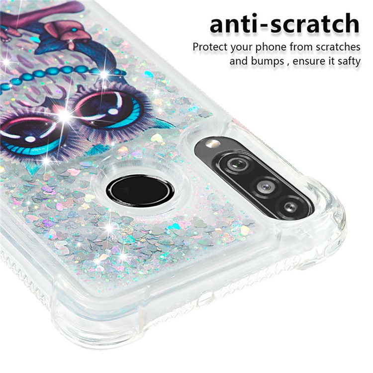 Liquid Glitter Powder Patterned Quicksand Shockproof TPU Back Case for Huawei P30 Lite / nova 4e - Owl-5