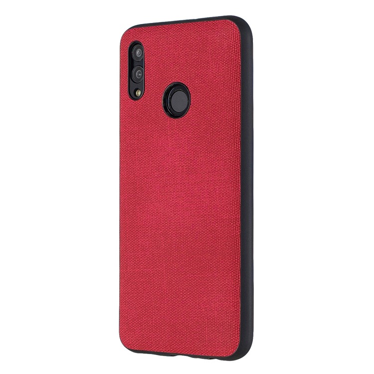 For Huawei P Smart (2019) / Nova Lite 3 / Honor 10 Lite Denim TPU+PU Leather Phone Cover - Red-2