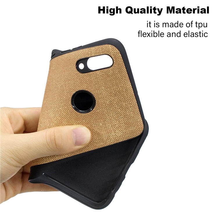 For Huawei P Smart (2019) / Nova Lite 3 / Honor 10 Lite Denim TPU+PU Leather Phone Cover - Gold-6