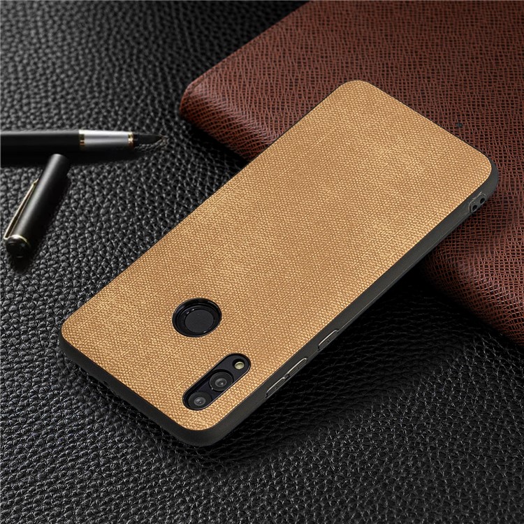 For Huawei P Smart (2019) / Nova Lite 3 / Honor 10 Lite Denim TPU+PU Leather Phone Cover - Gold-8