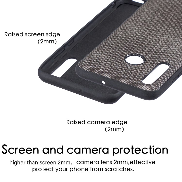 For Huawei Honor 10i/P Smart+ 2019/Enjoy 9s/ Maimang 8 Denim TPU+PU Leather Phone Case - Dark Grey-3