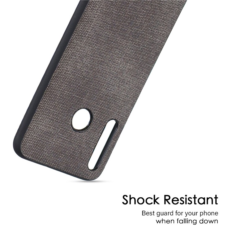For Huawei Honor 10i/P Smart+ 2019/Enjoy 9s/ Maimang 8 Denim TPU+PU Leather Phone Case - Dark Grey-4