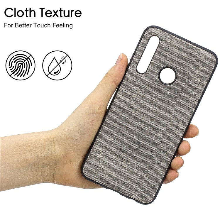 For Huawei Honor 10i/P Smart+ 2019/Enjoy 9s/ Maimang 8 Denim TPU+PU Leather Phone Case - Light Grey-5