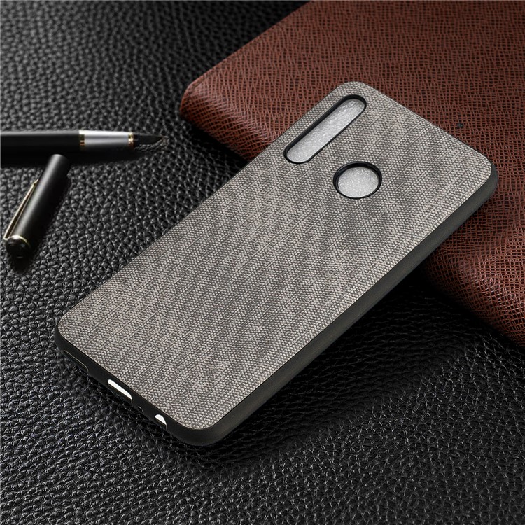 For Huawei Honor 10i/P Smart+ 2019/Enjoy 9s/ Maimang 8 Denim TPU+PU Leather Phone Case - Light Grey-7