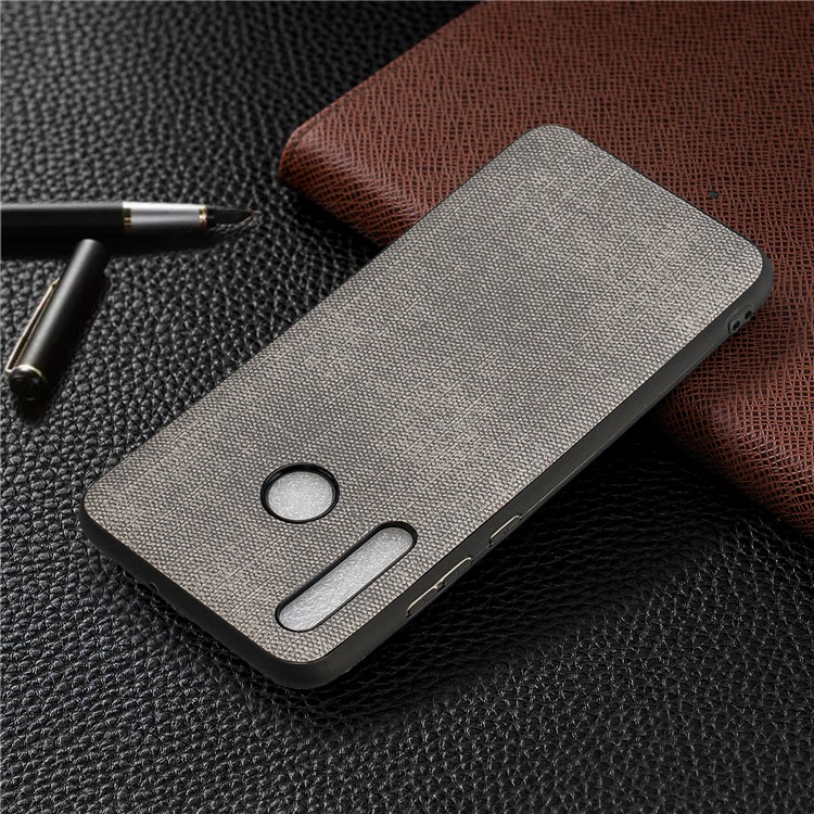 For Huawei Honor 10i/P Smart+ 2019/Enjoy 9s/ Maimang 8 Denim TPU+PU Leather Phone Case - Light Grey-8