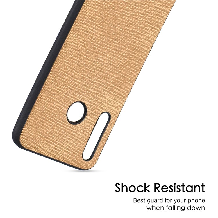 For Huawei Honor 10i/P Smart+ 2019/Enjoy 9s/ Maimang 8 Denim TPU+PU Leather Phone Case - Gold-4