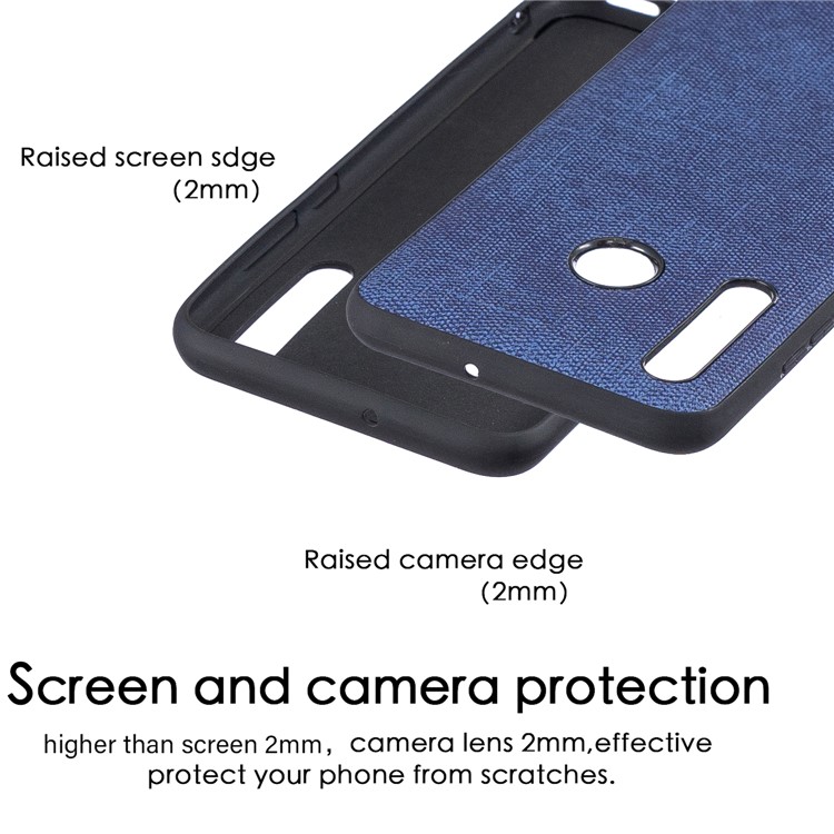 For Huawei Honor 10i/P Smart+ 2019/Enjoy 9s/ Maimang 8 Denim TPU+PU Leather Phone Case - Blue-3