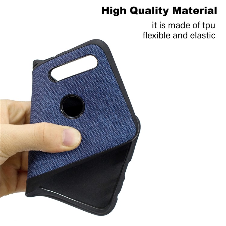 For Huawei Honor 10i/P Smart+ 2019/Enjoy 9s/ Maimang 8 Denim TPU+PU Leather Phone Case - Blue-6