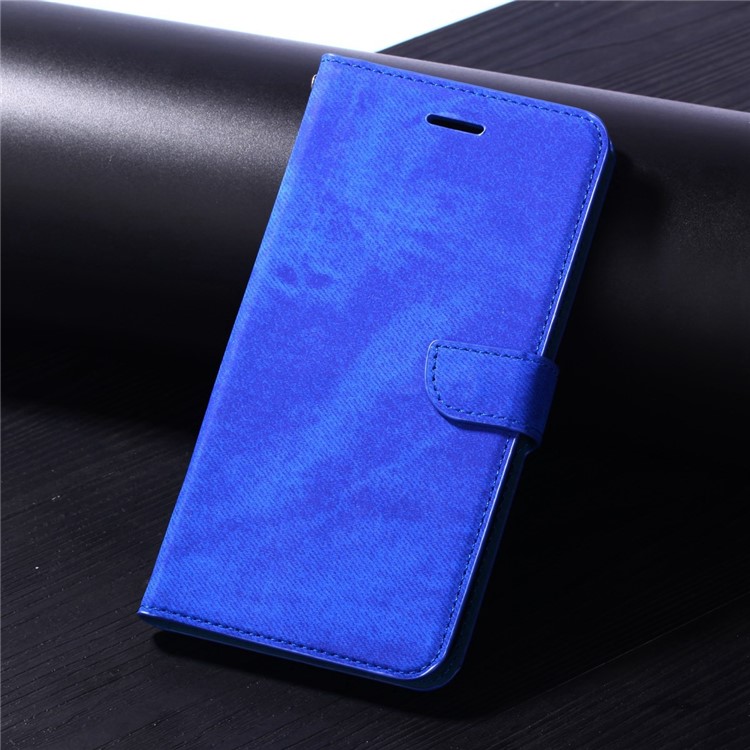 Cloth Texture PU Leather Card Holder Phone Case for Huawei P20 lite (2019) - Blue-10