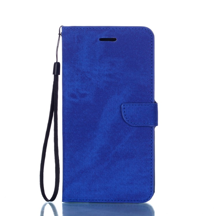 Cloth Texture PU Leather Card Holder Phone Case for Huawei P20 lite (2019) - Blue-4