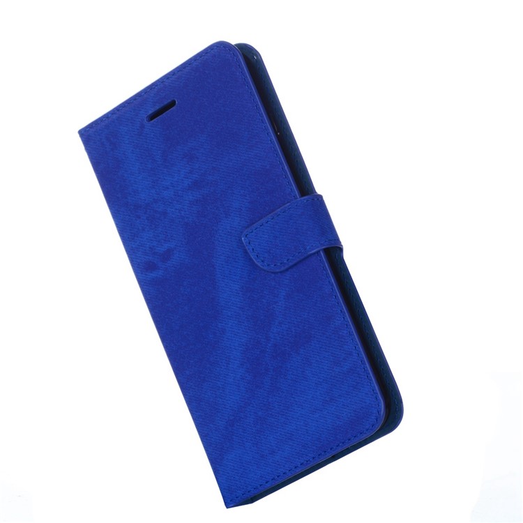 Cloth Texture PU Leather Card Holder Phone Case for Huawei P20 lite (2019) - Blue-8