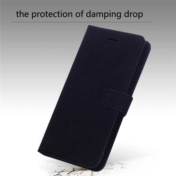 Cloth Texture PU Leather Card Holder Phone Case for Huawei P20 lite (2019) - Dark Blue-10