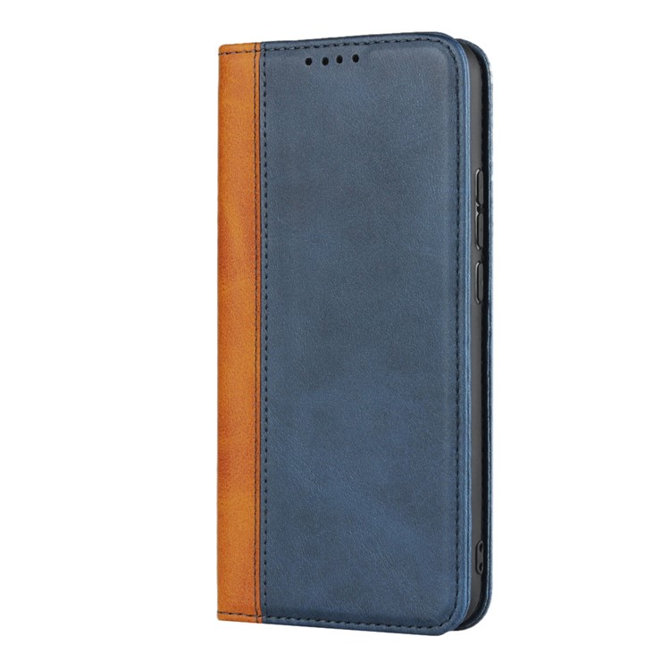 Bi-color Splicing Magnetic Case Stand Leather Wallet Case for Huawei Mate 20 Lite / Maimang 7 - Blue-3