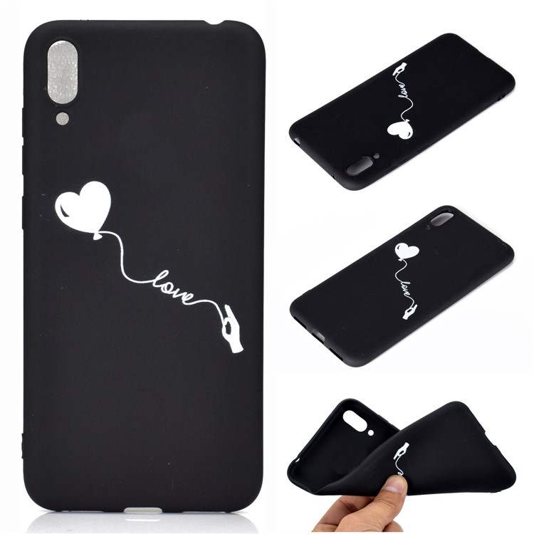Pattern Printing Matte TPU Phone Shell for Huawei Enjoy 9 - Flying Balloon-1