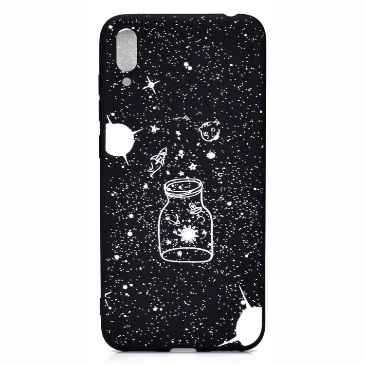 Pattern Printing Matte TPU Phone Shell for Huawei Enjoy 9 - Starry Sky and Drift Bottle-2
