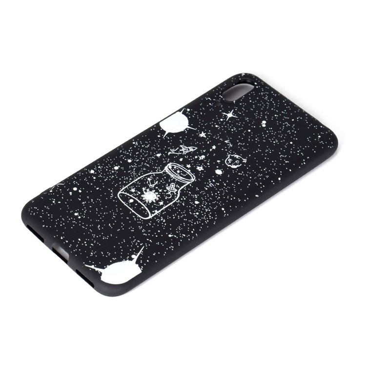 Pattern Printing Matte TPU Phone Shell for Huawei Enjoy 9 - Starry Sky and Drift Bottle-3