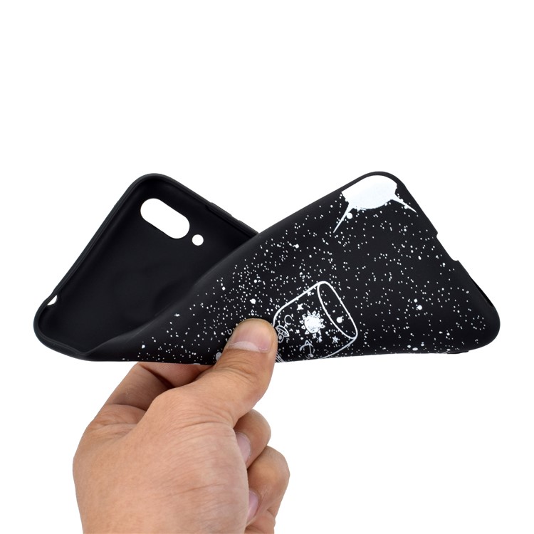 Pattern Printing Matte TPU Phone Shell for Huawei Enjoy 9 - Starry Sky and Drift Bottle-5