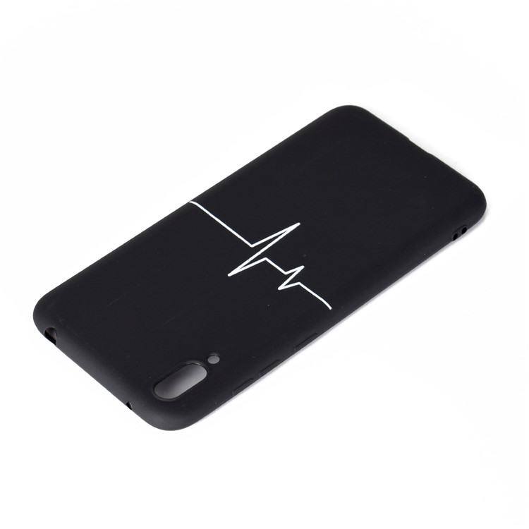 Pattern Printing Matte TPU Phone Shell for Huawei Enjoy 9 - Electrocardiogram-4