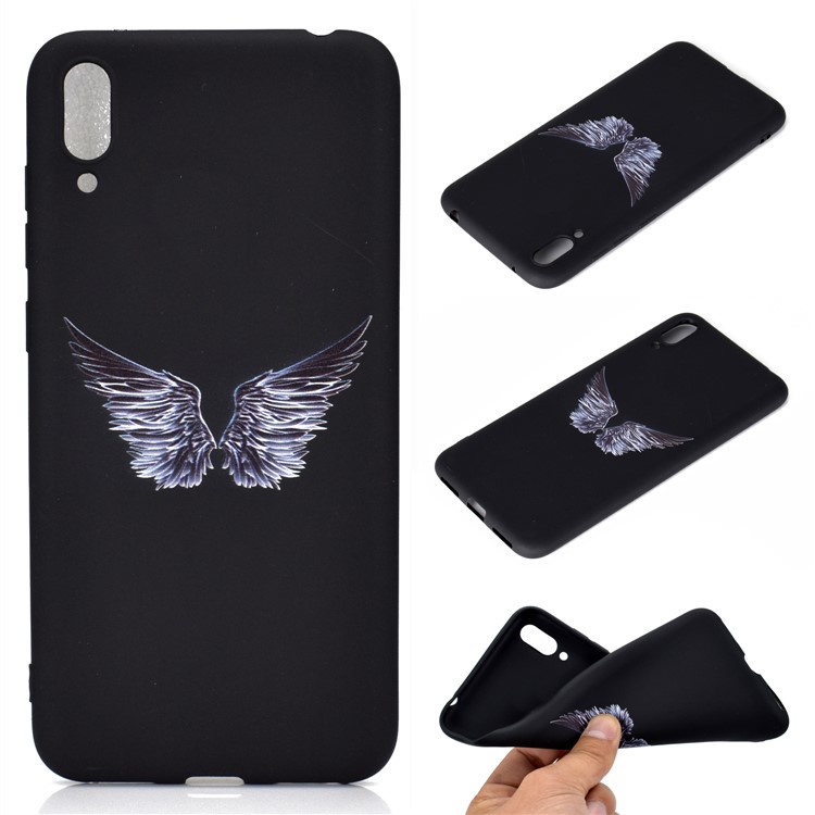 Pattern Printing Matte TPU Phone Shell for Huawei Enjoy 9 - Wing-1