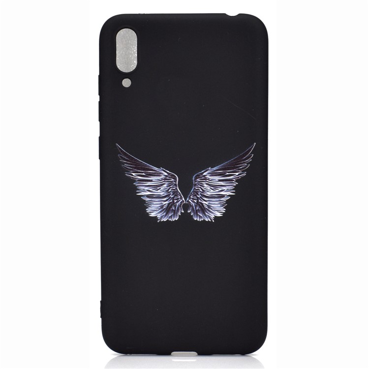 Pattern Printing Matte TPU Phone Shell for Huawei Enjoy 9 - Wing-2