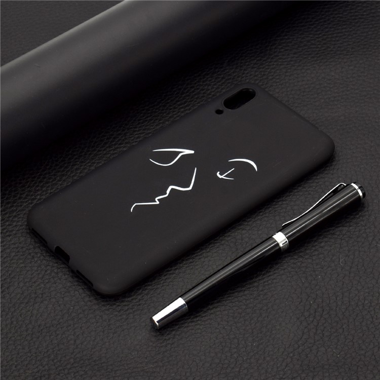 Pattern Printing Matte TPU Phone Shell for Huawei Enjoy 9 - Human Face-8