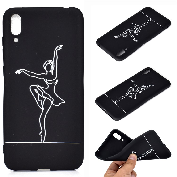 Pattern Printing Matte TPU Phone Shell for Huawei Enjoy 9 - Ballet Girl-1