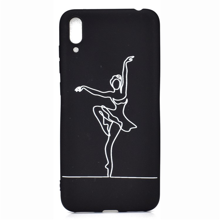 Pattern Printing Matte TPU Phone Shell for Huawei Enjoy 9 - Ballet Girl-2