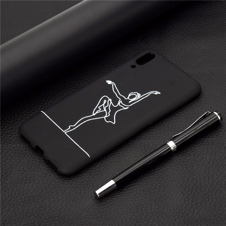 Pattern Printing Matte TPU Phone Shell for Huawei Enjoy 9 - Ballet Girl-6