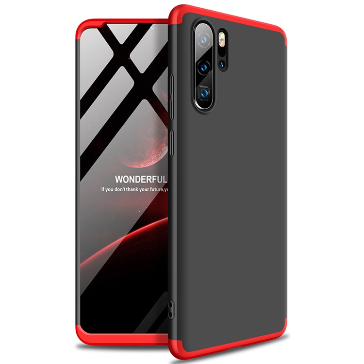 GKK Destacável 3 Peças Fosco Hard pc Case Para Huawei P30 Pro - Vermelho / Preto