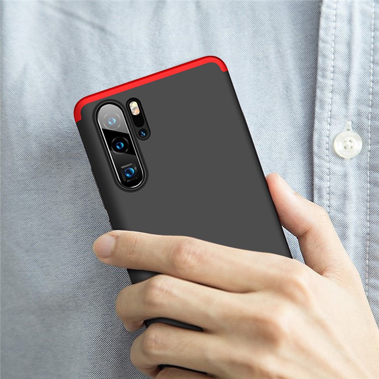 GKK Destacável 3 Peças Fosco Hard pc Case Para Huawei P30 Pro - Vermelho / Preto