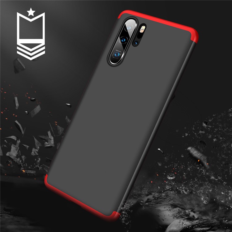 GKK Detachable 3-Piece Matte Hard PC Case for Huawei P30 Pro - Red / Black-7