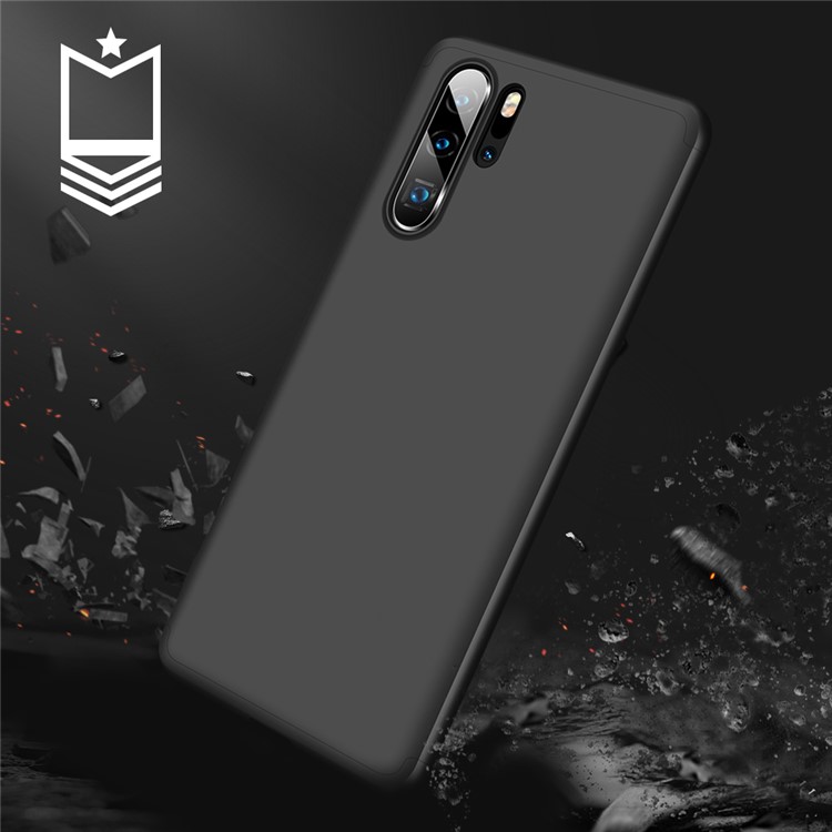 GKK Destacável 3 Peças Fosco Hard pc Case Para Huawei P30 Pro - Preto