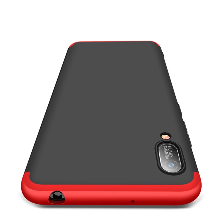 GKK Detachable 3-Piece Matte Hard PC Case for Huawei Y6 (2019, without Fingerprint Sensor) / Y6 Pro (2019) / Enjoy 9e - Red / Black-6