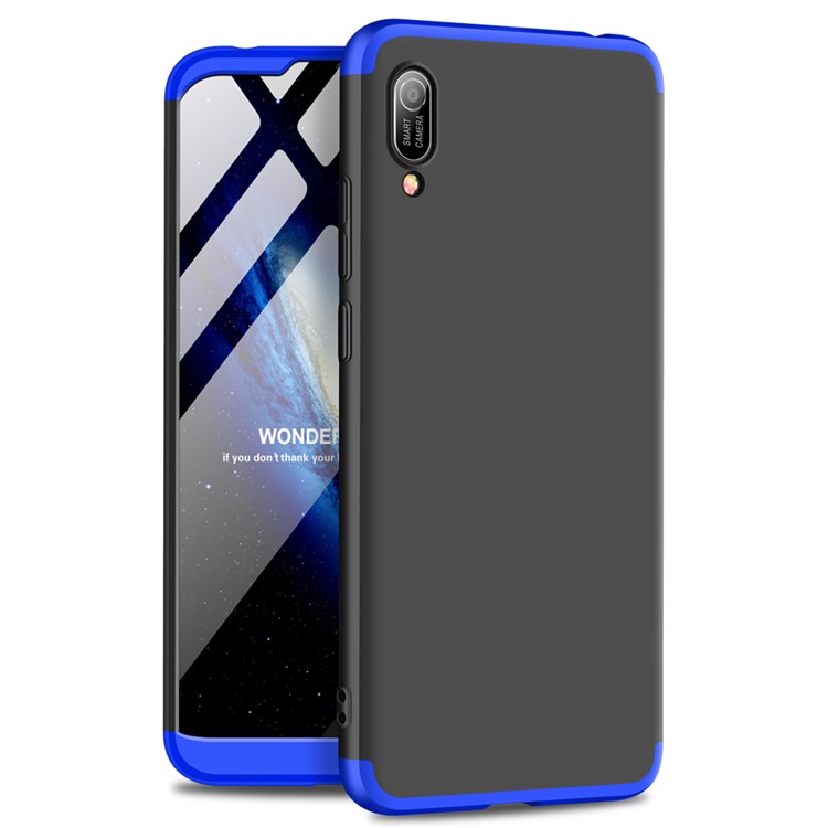 GKK Detachable 3-Piece Matte Hard PC Case for Huawei Y6 Pro 2019 / Enjoy 9e - Blue / Black-2