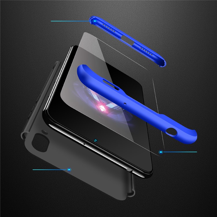 GKK Detachable 3-Piece Matte Hard PC Case for Huawei Y6 Pro 2019 / Enjoy 9e - Blue / Black-4