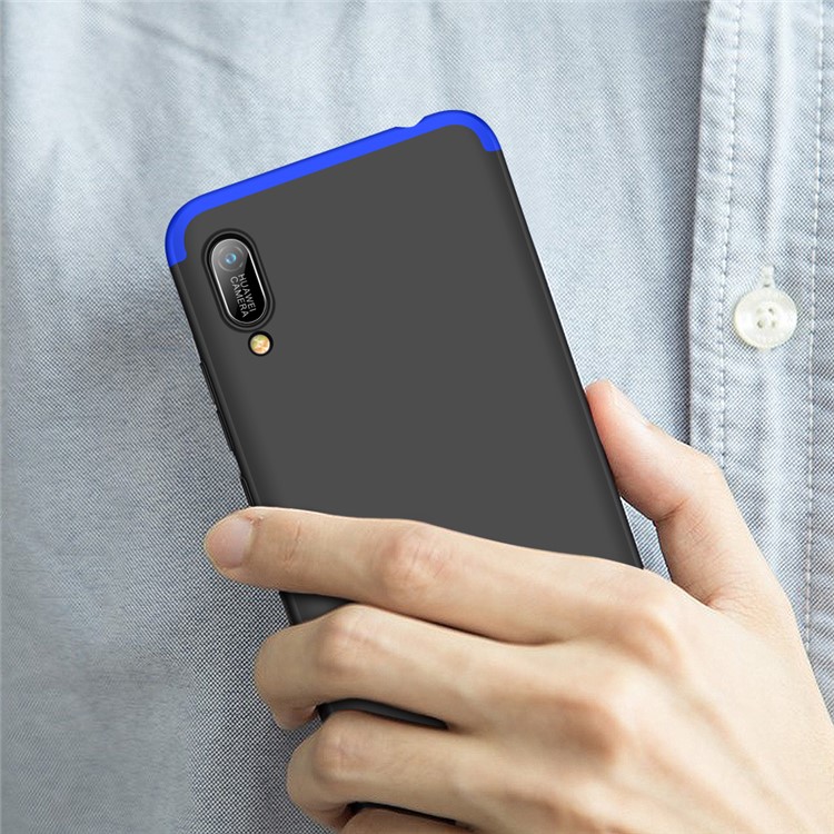 GKK Detachable 3-Piece Matte Hard PC Case for Huawei Y6 Pro 2019 / Enjoy 9e - Blue / Black-8