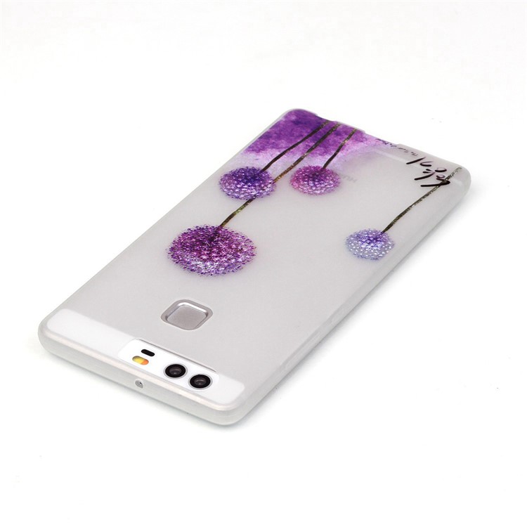 Luminous TPU Phone Case for Huawei P9 - Purple Dandelion-4