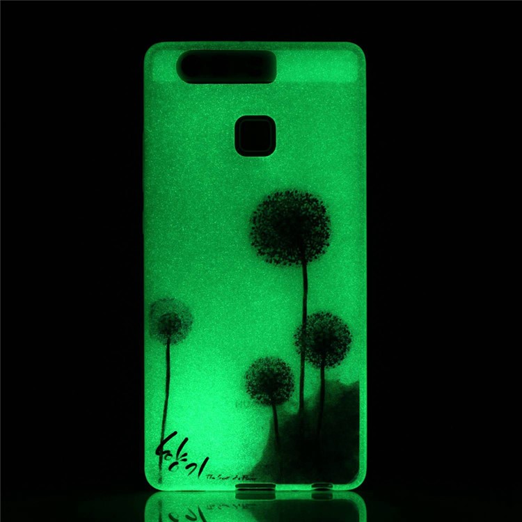 Luminous TPU Phone Case for Huawei P9 - Purple Dandelion-5