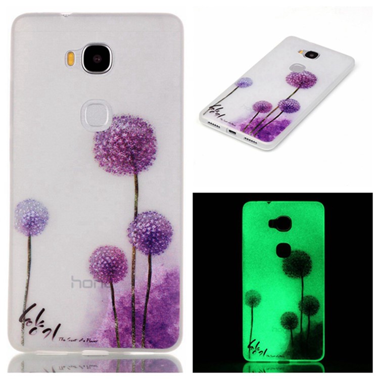 Noctilucent TPU Back Cover for Huawei Honor 5X/Honor Play 5X - Dandelion-1
