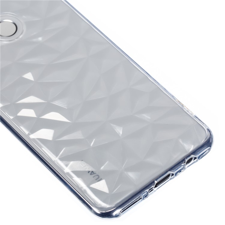 3D Diamond Texture Soft TPU Phone Cover for Huawei P30 Lite - Transparent-6