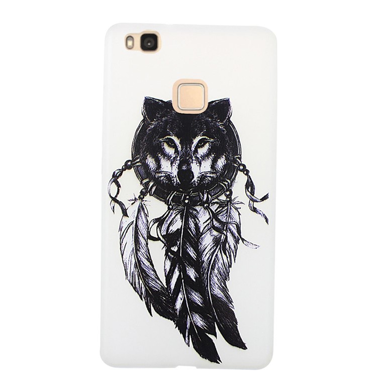 Noctilucent TPU Protective Cover for Huawei P9 Lite - Dream Catcher and Wolf-2
