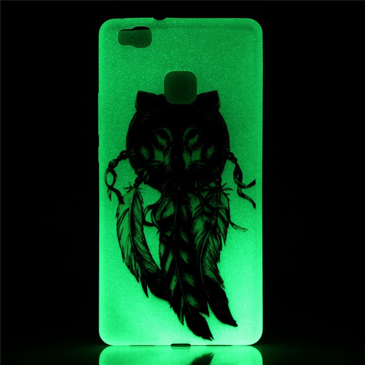 Noctilucent TPU Protective Cover for Huawei P9 Lite - Dream Catcher and Wolf-5