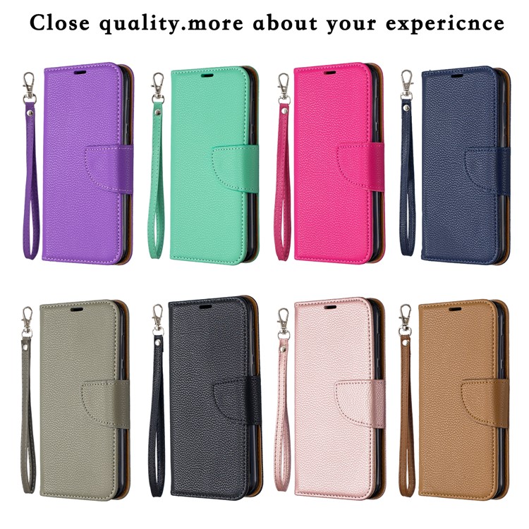 Litchi Skin Leather Wallet Case for Huawei Y5 (2019) / Honor 8S - Black-10